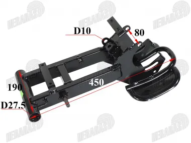 Keturračio motociklo galinė šakė 110-125cc tinka SCOUT 125cc