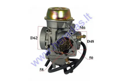 Keturračio motociklo karbiuratorius PD42J 500 cm3 -700 cm3 varikliui