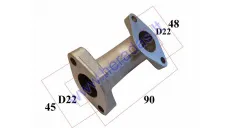 Keturračio, motociklo kolektorius 110cc -125cc varikliui D22