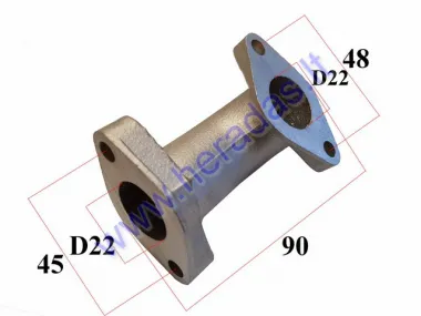 Keturračio, motociklo kolektorius 110cc -125cc varikliui D22