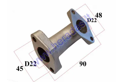 Keturračio, motociklo kolektorius 110cc -125cc varikliui D22