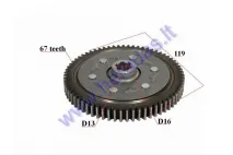 Clutch counter gear set for quad bike