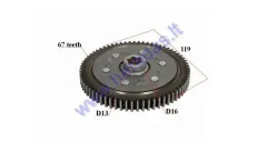 Clutch counter gear set for quad bike