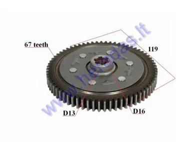 Clutch counter gear set for quad bike