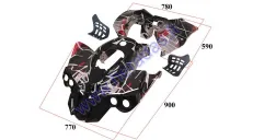 Plastic cover set for quad bike WARRIOR design