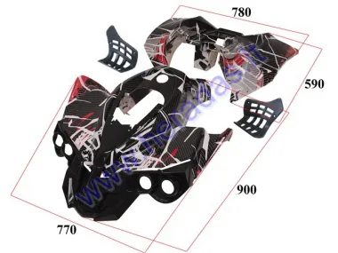 Plastic cover set for quad bike WARRIOR design