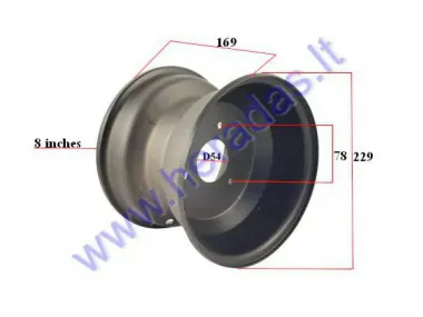 RIM FOR QUAD BIKE 8 INCH D169 D54  R8