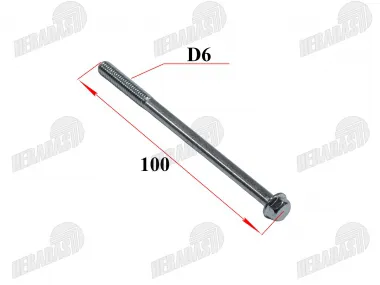 Keturračio, motociklo variklio DANGTELIO varžtas M6x95