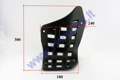 Plastic footrest for quad bike left side