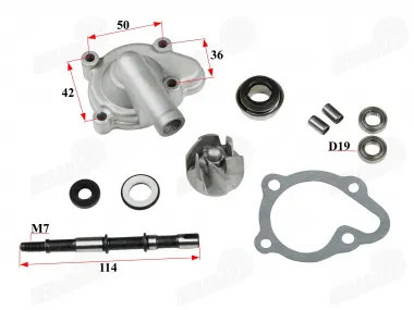 Water pump for quad bike