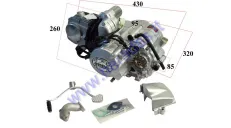 Keturračio variklis  keturtaktis  125cc, pusiau  automatinė greičių dėžė 3+1 bėgiai aušinamas oru SH be karbiuratoriaus, analogas ATV125059