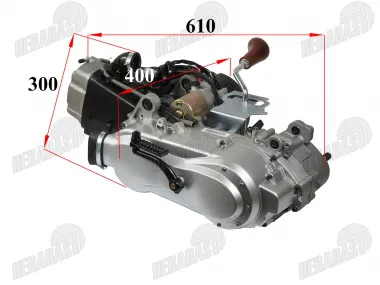 Keturračio variklis, keturtaktis GY6  200cc su atbuliniu 161QML