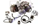 Keturračio variklis  keturtaktis SHINERAY  125cc 3+atbulinis, pusiau automatinė dėžė , aušinamas kolektorius,užvedimo, bėgių kojelės,starteris, babina,karb
