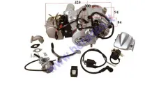 4-STROKE MOTORCYCLE ENGINE 125CC 4 GEARS AIR-COOLED. Chain type 428 Plunger D54 1P52FMI