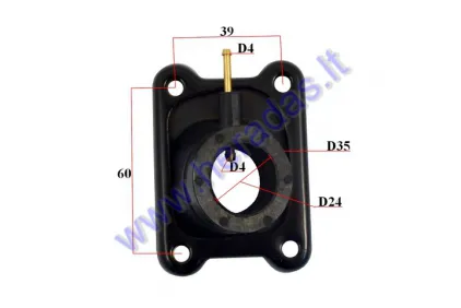 Carburetor intake manifold for scooter Derbi Senda 24mm