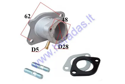 Carburetor intake manifold for scooter D28 Romet Zetka ZK 125CC 150CC