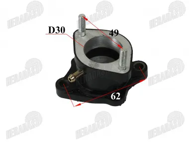 Kolektorius karbiuratoriaus su vakum. d30 keturračio motociklo