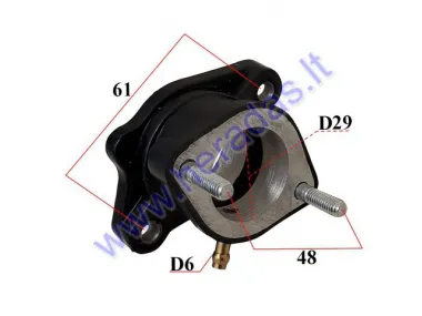 Carburetor intake manifold with vacuum D29 for quad bike