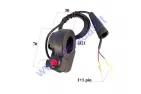 Plastic throttle holder with the switch off button for Pocket bike