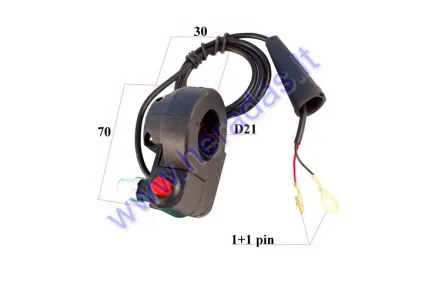 Plastic throttle holder with the switch off button for Pocket bike