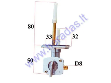 Fuel tap (petcock) for motocycle, atv quad bike