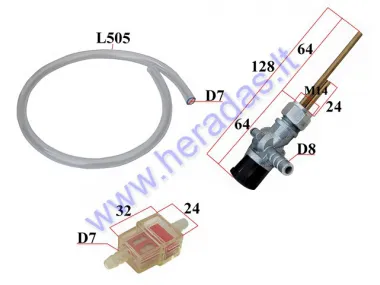 FUEL TAP (PETCOCK) set for scooter Romet/WSK/WFM