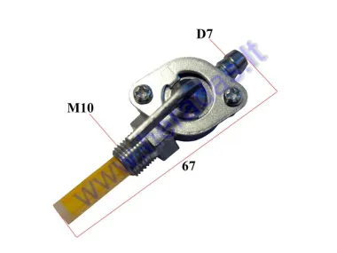 Fuel tap (petcock) with filter screw in. Fits motorized bicycle