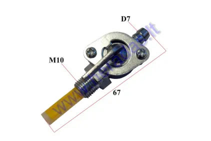 Fuel tap (petcock) with filter screw in. Fits motorized bicycle