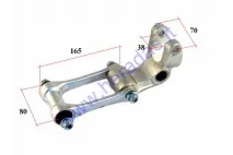 Rear shock absorber linkage for motorcycle