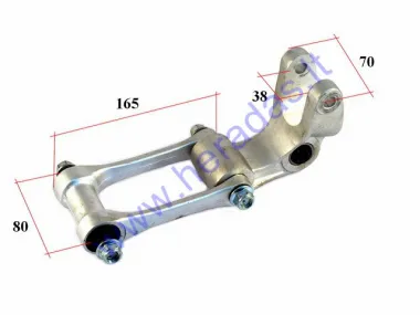 Rear shock absorber linkage for motorcycle