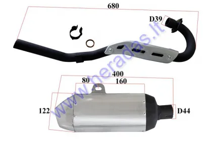 MUFFLER FOR CROSS, ENDURO MOTORCYCLE 200-250CC MTL250 MOTOLAND