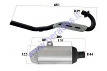 MUFFLER FOR CROSS, ENDURO MOTORCYCLE 200-250CC MTL250 MOTOLAND