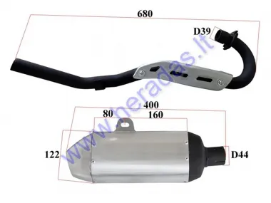 Krosinio, enduro Motociklo duslintuvas 200-250cc MTL250 MOTOLAND
