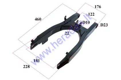 REAR SWING ARM FOR CROSS MOTORCYCLE 110-125cc, 12-14 INCHES