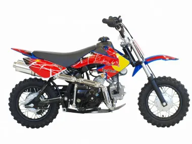 Krosinis-enduro motociklas BULL 50 cc   10 colių ratai su elektriniu starteriu