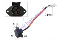 Battery charger socket and wire for electric scooter SKYHAWK