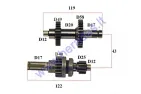 GEARBOX SHAFTS (MAINSHAFT+COUNTERSHAFT) FOR ATV QUAD BIKE