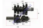 Gearbox shafts (mainshaft+countershaft) for motorcycle 125cc LIFAN