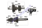Gearbox shafts (mainshaft+countershaft) for motorcycle 140cc YX140