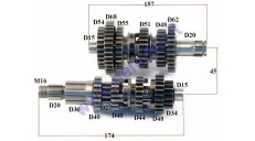 Motorcycle gear box gears