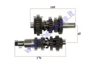 Gearbox shafts (mainshaft+countershaft) for motorcycle