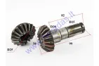 Gear shaft drive pinion set for quad bike 200cc GY6