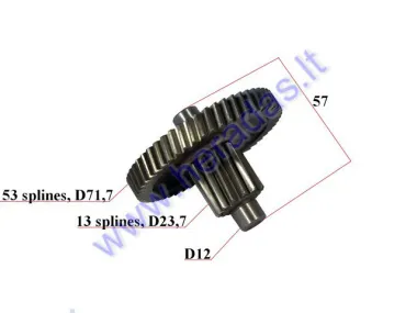 Gear for scooter 50cc D72