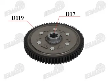 Clutch gear for ATV quad bike, motorcycle, moped 125cc suitable for EGL MOTOR THE125
