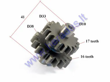 Starter gear for ATV quad bike 17/16