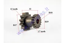 Starter gear for motorcycle 12/17 teeth