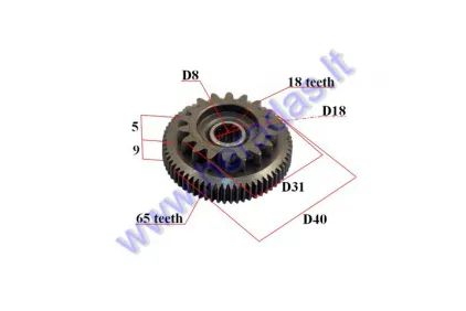 Krumpliaratis starterio motorolerio Minarelli  18/65 dantys Aprilia, MBK, Malaguti, Yamaha