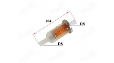 FUEL FILTER 8MM UNIVERSAL HONDA KAWASAKI YAMAHA SUZUKI