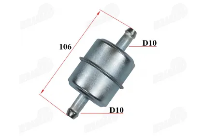 FUEL FILTER metal 10 mm used in a system with a fuel pump