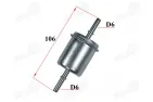 FUEL FILTER METAL 6 mm USED ​​in a system with a fuel pump